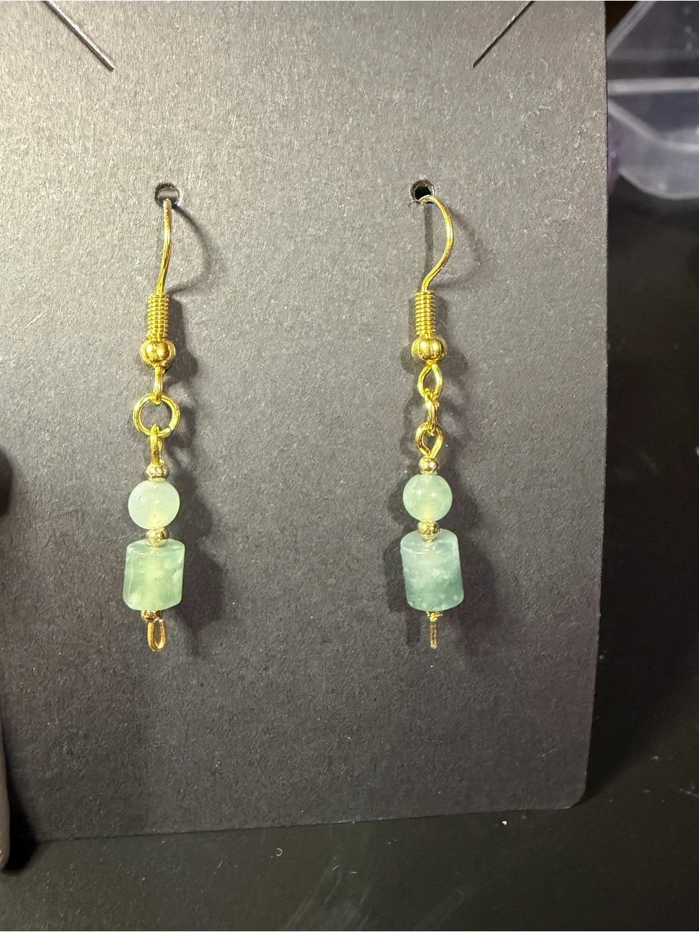 💚 Natural Burmese Blue Jadeite Bracelet  & Earring Set